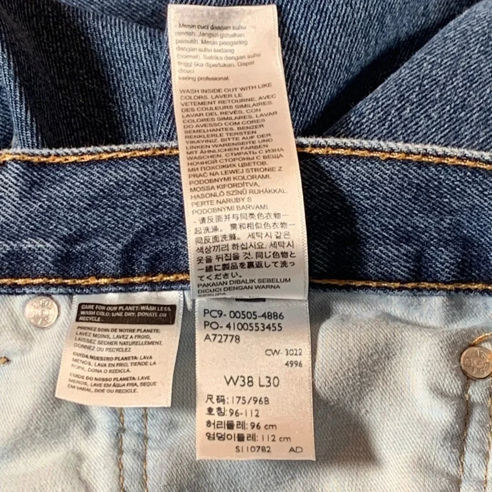 Levi Strauss Co 505 Jeans Mens‎ W38 L30 See PicsBlue Denim Straight Leg Classic